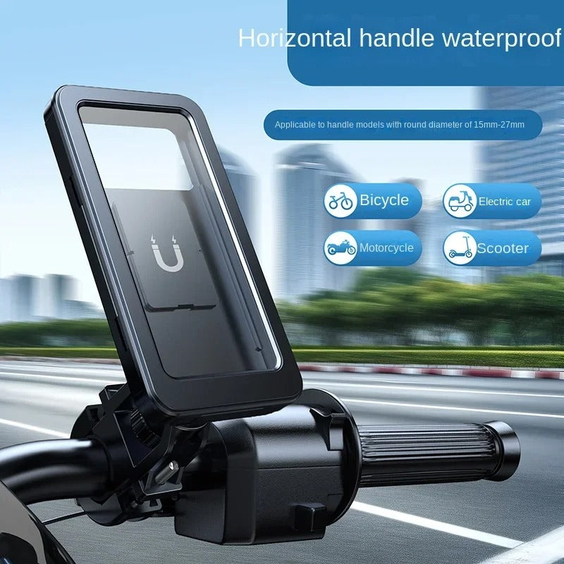 Motorcycle & Bicycle Waterproof Phone Holder – Handlebar Mounted Waterproof Case