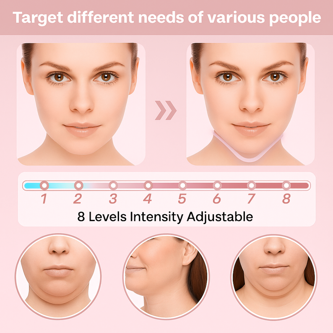 GLOWSLIM PRO – Advanced V-Line Beauty Device with AcuCare EMS Patches | Face Lifting, Slimming & Skin Firming for Face & Body