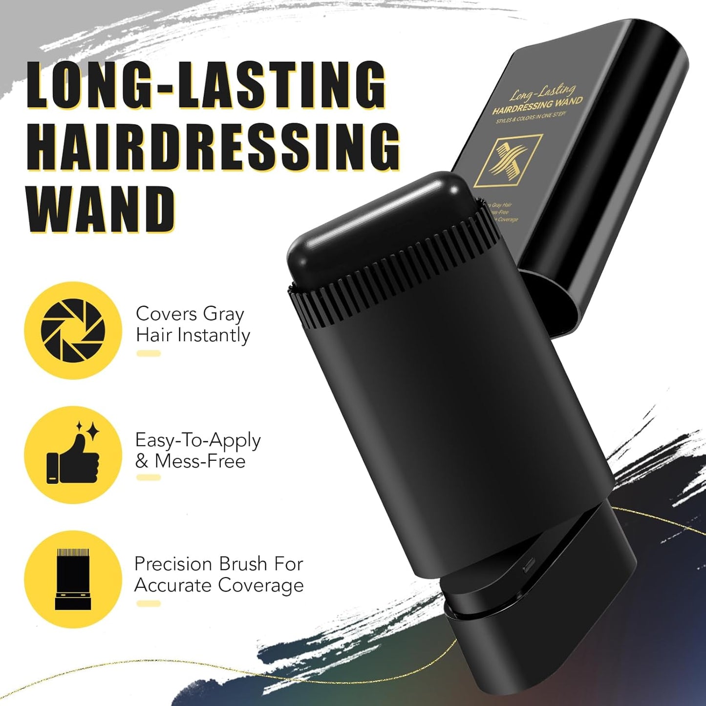 Upgraded 2-in-1 Premium Instant Hair Coloring Comb | Long-Lasting Hair Dye Stick for Gray Coverage & Natural Look