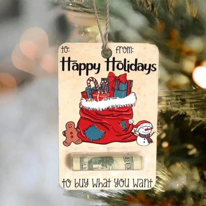 Wooden Christmas Money Holders