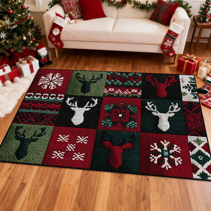 Grid Christmas Rugs
