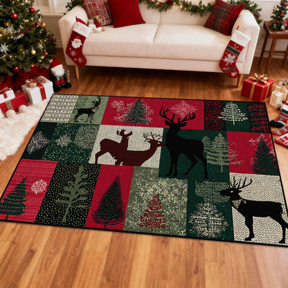 Grid Christmas Rugs