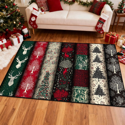 Grid Christmas Rugs