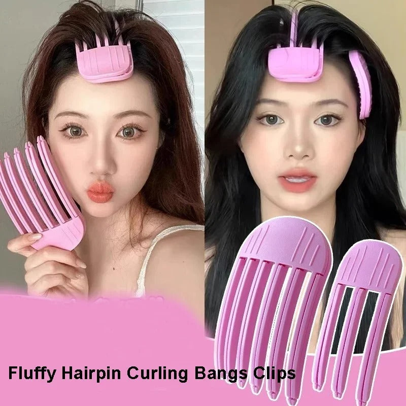 Fluffy Hairpin Curling Bangs Clips – Volumizing Root Hair Rollers Set for Women - No-Heat Styling Volume Clip