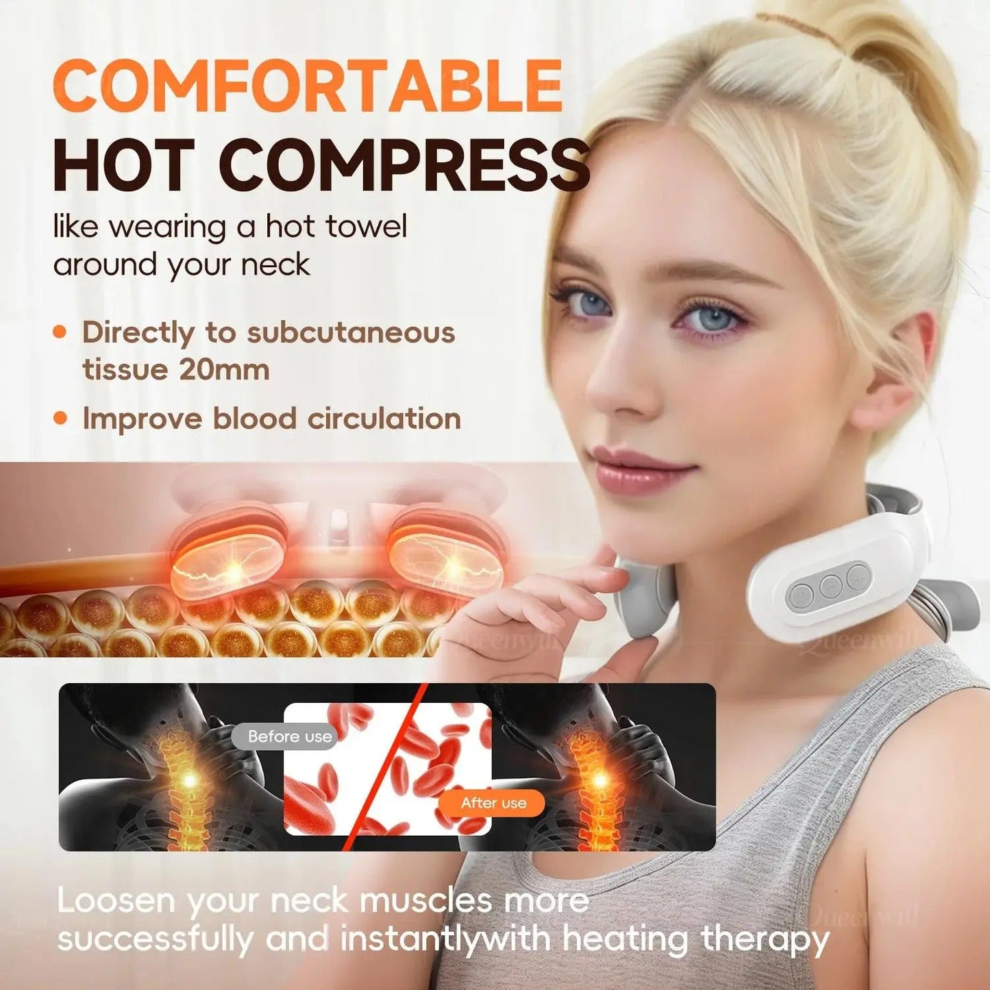 Electric Neck & shoulder Massager with TENS Therapy