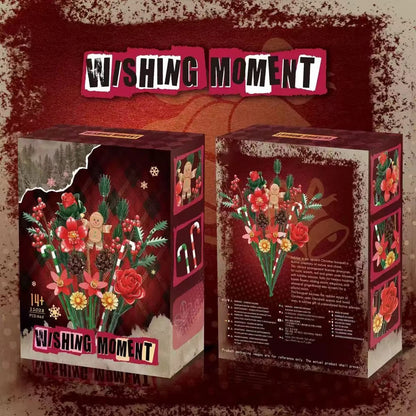 865PCS Gingerbread Flower Bouquet Building Blocks