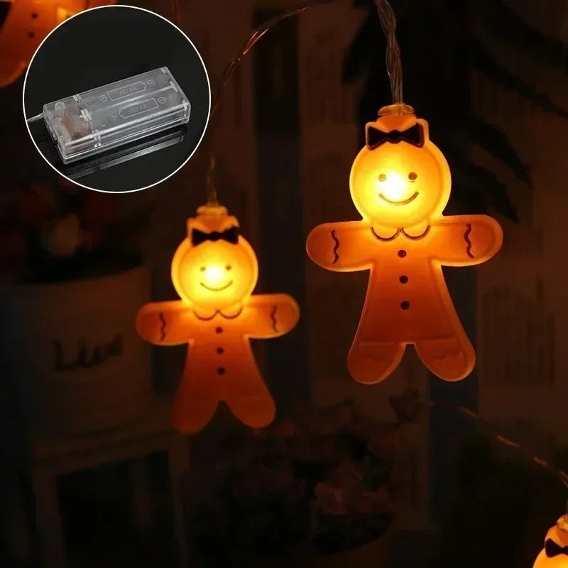 Gingerbread Man String Lights
