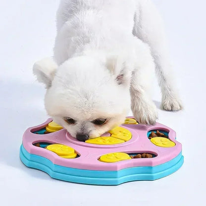 Interactive Slow Feeder Dog & Cat Puzzle Bowl – Non-Slip IQ Training Food Dispenser