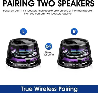 Portable Magnetic Bluetooth Speaker – Rechargeable Mini Wireless Speaker with HD Sound & Stereo Pairing