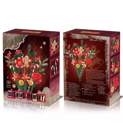 865PCS Gingerbread Flower Bouquet Building Blocks