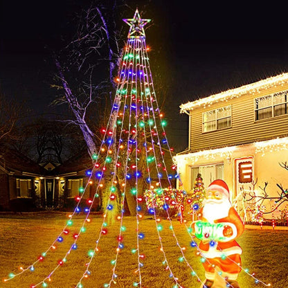 Christmas Tree Waterfall Lights with Ring