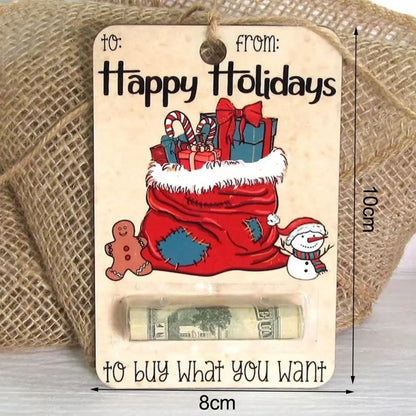 Wooden Christmas Money Holders