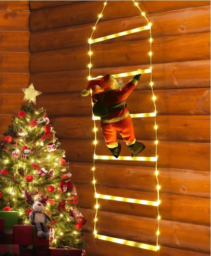 Santa Claus Climbing Ladder Light