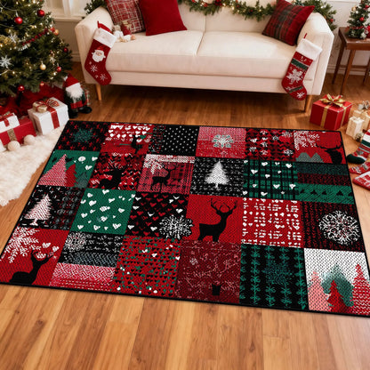 Grid Christmas Rugs