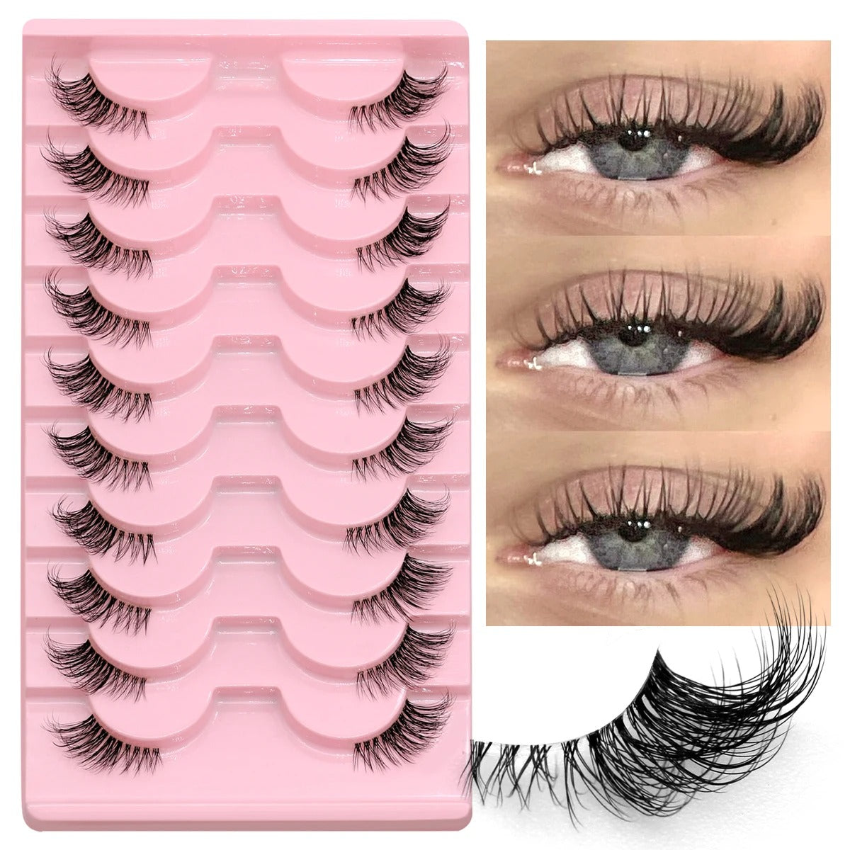 Half Eyelashes Kit – Natural, Lightweight, and Cruelty-Free