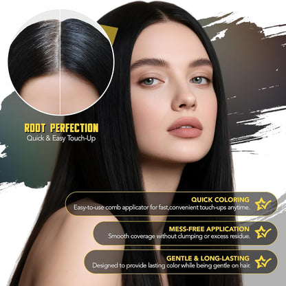Upgraded 2-in-1 Premium Instant Hair Coloring Comb | Long-Lasting Hair Dye Stick for Gray Coverage & Natural Look